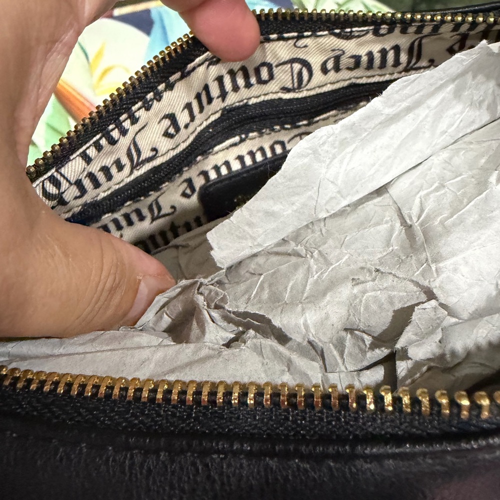 Black Women's Shoulder Bag with Gold Accents - Picture 7 of 7